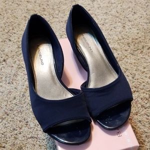 Womens navy wedge